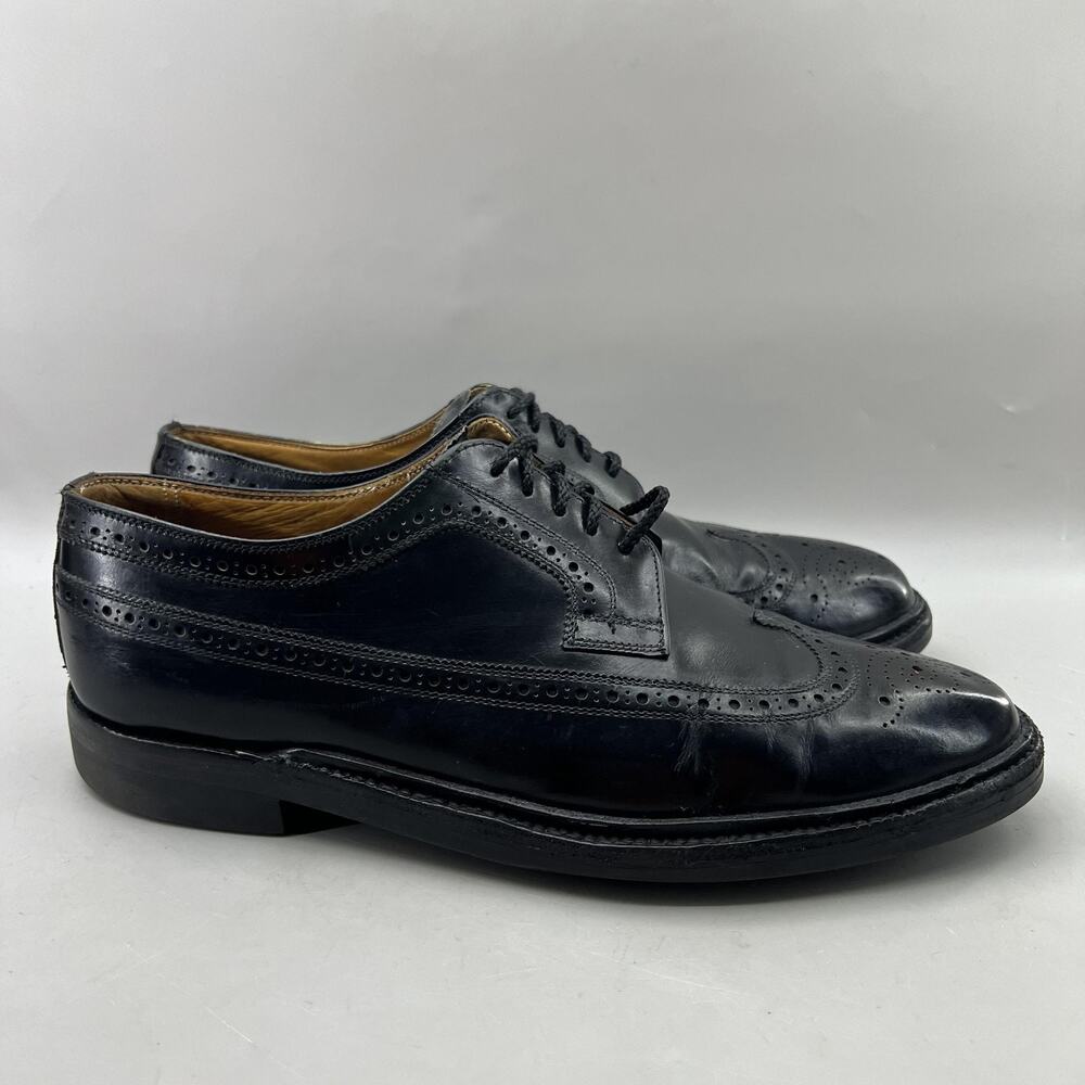 Royal Tweed by Cheaney Church’s Longwing Shoes Men Size 10.5 Black Brogue Oxford